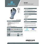Armor Guys Basetek 02-025-L Blue A6 HDPE Gloves with Black HCT Microfoam Nitrile Palm Coating - Large
