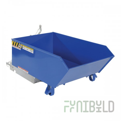 Vestil 0.25 Cubic Yard Medium-Duty Low-Profile Self-Dumping Steel Forklift Hopper H-25-MD - 4,000 lb. Capacity