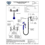 T&S B-0167 Wall Mounted Mixing Faucet with 8