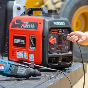 Tomahawk Inverter Series Gasoline-Powered Portable Inverter Generator with Recoil Pull Start TG3000i - 3,000 / 3,300W, 120V Tomahawk Inverter Series Gasoline-Powered Portable Inverter Generator with Recoil Pull Start TG3000i - 3,000 / 3,300W, 120V