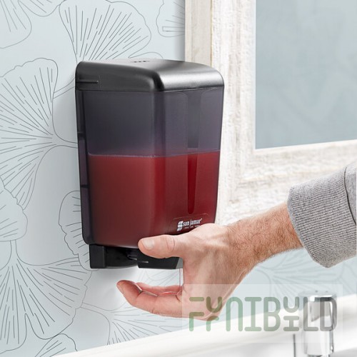 San Jamar S46TBK 46 oz. Bulk Soap Dispenser - Black Pearl