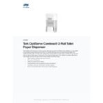Tork OptiServe 473520 Coreless White Double Roll Toilet Tissue Dispenser T7 / T5