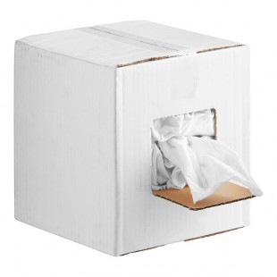 Hospeco White Lightweight New T-Shirt Rags in Bulk - 10 lb.