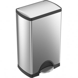 simplehuman CW1814 10 Gallon / 38 Liter Brushed Stainless Steel Rectangular Front Step-On Trash Can simplehuman CW1814 10 Gallon / 38 Liter Brushed Stainless Steel Rectangular Front Step-On Trash Can