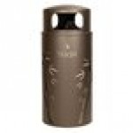 Ex-Cell Kaiser NS33-BB T BRZX Nature Series 33 Gallon Steel Brown Bamboo Round Trash Can Ex-Cell Kaiser NS33-BB T BRZX Nature Series 33 Gallon Steel Brown Bamboo Round Trash Can