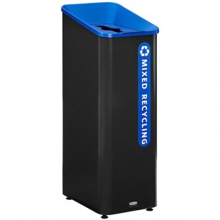 Rubbermaid® Sustain 2078994 15 Gallon Black Single Stream Mixed Recycling Indoor Rectangular Recycling Bin Rubbermaid® Sustain 2078994 15 Gallon Black Single Stream Mixed Recycling Indoor Rectangular Recycling Bin