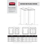 Rubbermaid® Sustain 2078994 15 Gallon Black Single Stream Mixed Recycling Indoor Rectangular Recycling Bin