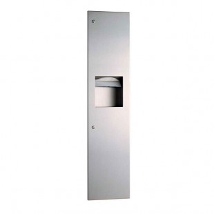 Bobrick B-3803 TrimLineSeries Recessed Rectangular Paper Towel Dispenser / Trash Can Bobrick B-3803 TrimLineSeries Recessed Rectangular Paper Towel Dispenser / Trash Can