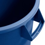 Carlisle 84101014 Bronco 10 Gallon Blue Round Trash Can