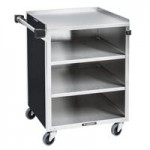 Lakeside 646B Black Laminate 3 Shelf Stainless Steel Utility Cart - 22 Lakeside 646B Black Laminate 3 Shelf Stainless Steel Utility Cart - 22