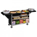 Lakeside 646B Black Laminate 3 Shelf Stainless Steel Utility Cart - 22 Lakeside 646B Black Laminate 3 Shelf Stainless Steel Utility Cart - 22
