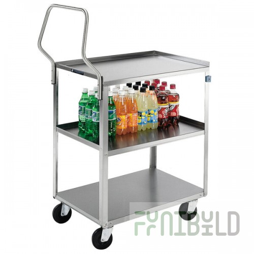 Lakeside 4422 Medium-Duty Stainless Steel Three Shelf Handler Series Utility Cart - 31