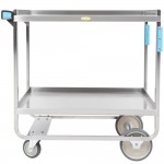 Lakeside 743 Heavy-Duty Stainless Steel 2 Shelf Utility Cart - 22 3/8 Lakeside 743 Heavy-Duty Stainless Steel 2 Shelf Utility Cart - 22 3/8