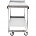 Lakeside 743 Heavy-Duty Stainless Steel 2 Shelf Utility Cart - 22 3/8 Lakeside 743 Heavy-Duty Stainless Steel 2 Shelf Utility Cart - 22 3/8