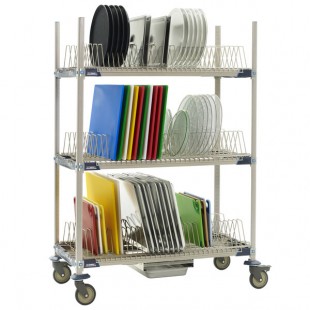 Metro PR48VX2-XDR MetroMax i Mobile Three Tier Tray Drying Rack with Drip Tray - 24