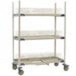 Metro PR48VX2-XDR MetroMax i Mobile Three Tier Tray Drying Rack with Drip Tray - 24 Metro PR48VX2-XDR MetroMax i Mobile Three Tier Tray Drying Rack with Drip Tray - 24
