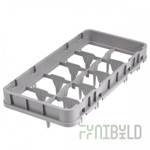 Cambro 10HE1151 Gray 10 Compartment Half Size Full Drop Camrack Extender