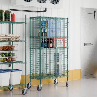 Regency NSF Mobile Green Wire Security Cage Kit - 18