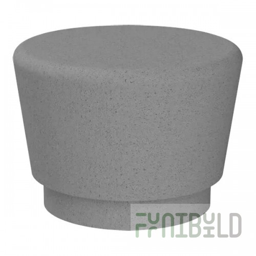 Wausau Tile Our Town 2' Single Round Concrete Bench - 24