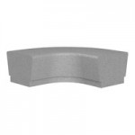 Wausau Tile Our Town 2' Single Round Concrete Bench - 24