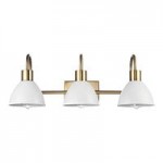 Globe 2-Light Soft Glam Matte Brass Vanity Light with Cylindrical Glass Shades - 120V, 40W Globe 2-Light Soft Glam Matte Brass Vanity Light with Cylindrical Glass Shades - 120V, 40W