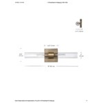 Globe 2-Light Soft Glam Matte Brass Vanity Light with Cylindrical Glass Shades - 120V, 40W Globe 2-Light Soft Glam Matte Brass Vanity Light with Cylindrical Glass Shades - 120V, 40W