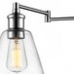 Globe Industrial Chrome / Clear Glass Plug-In or Hardwire Wall Sconce - 120V, 60W Globe Industrial Chrome / Clear Glass Plug-In or Hardwire Wall Sconce - 120V, 60W