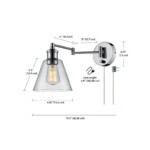 Globe Industrial Chrome / Clear Glass Plug-In or Hardwire Wall Sconce - 120V, 60W Globe Industrial Chrome / Clear Glass Plug-In or Hardwire Wall Sconce - 120V, 60W