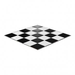 California Portable Dance Floor 20' x 20' Black and White Checker Composite Laminate Portable Dance Floor with ADA-Compliant Edging