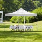 Backyard Pro Courtyard Series 10' x 10' White Straight Leg Heavy-Duty Aluminum Instant Pop-Up Canopy Tent Backyard Pro Courtyard Series 10' x 10' White Straight Leg Heavy-Duty Aluminum Instant Pop-Up Canopy Tent