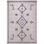 Abani Molana Collection 4' x 6' Cream / Gray Moroccan Folk Area Rug Abani Molana Collection 4' x 6' Cream / Gray Moroccan Folk Area Rug