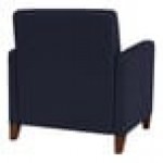 Lesro Ravenna Open House Navy Fabric Oversized Guest Arm Chair with Walnut Wood Legs Lesro Ravenna Open House Navy Fabric Oversized Guest Arm Chair with Walnut Wood Legs