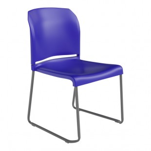 Flash Furniture Hercules Blue Full-Back Contoured Stacking Chair with Gray Sled Base Flash Furniture Hercules Blue Full-Back Contoured Stacking Chair with Gray Sled Base