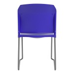 Flash Furniture Hercules Blue Full-Back Contoured Stacking Chair with Gray Sled Base Flash Furniture Hercules Blue Full-Back Contoured Stacking Chair with Gray Sled Base