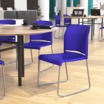 Flash Furniture Hercules Blue Full-Back Contoured Stacking Chair with Gray Sled Base Flash Furniture Hercules Blue Full-Back Contoured Stacking Chair with Gray Sled Base