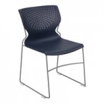 Flash Furniture Hercules Blue Full-Back Contoured Stacking Chair with Gray Sled Base Flash Furniture Hercules Blue Full-Back Contoured Stacking Chair with Gray Sled Base