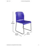 Flash Furniture Hercules Blue Full-Back Contoured Stacking Chair with Gray Sled Base Flash Furniture Hercules Blue Full-Back Contoured Stacking Chair with Gray Sled Base