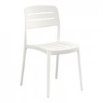 Lancaster Table & Seating Alto Dune Brown Slat Back Resin Arm Chair