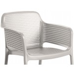 Lancaster Table & Seating Rio Cool Oyster Gray Resin Arm Chair Lancaster Table & Seating Rio Cool Oyster Gray Resin Arm Chair
