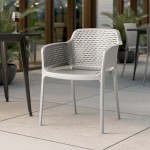Lancaster Table & Seating Rio Cool Oyster Gray Resin Arm Chair Lancaster Table & Seating Rio Cool Oyster Gray Resin Arm Chair