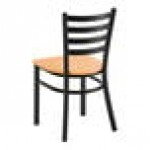 Lancaster Table & Seating Black Finish Ladder Back Chair with Natural Wood Seat - Detached Seat Lancaster Table & Seating Black Finish Ladder Back Chair with Natural Wood Seat - Detached Seat