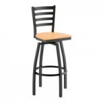 Lancaster Table & Seating Black Finish Ladder Back Chair with Natural Wood Seat - Detached Seat Lancaster Table & Seating Black Finish Ladder Back Chair with Natural Wood Seat - Detached Seat