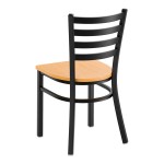 Lancaster Table & Seating Black Finish Ladder Back Chair with Natural Wood Seat - Detached Seat Lancaster Table & Seating Black Finish Ladder Back Chair with Natural Wood Seat - Detached Seat