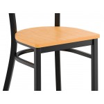 Lancaster Table & Seating Black Finish Ladder Back Chair with Natural Wood Seat - Detached Seat Lancaster Table & Seating Black Finish Ladder Back Chair with Natural Wood Seat - Detached Seat