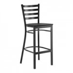 Lancaster Table & Seating Black Finish Ladder Back Chair with Natural Wood Seat - Detached Seat Lancaster Table & Seating Black Finish Ladder Back Chair with Natural Wood Seat - Detached Seat
