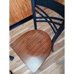 Lancaster Table & Seating Black Finish Ladder Back Chair with Natural Wood Seat - Detached Seat Lancaster Table & Seating Black Finish Ladder Back Chair with Natural Wood Seat - Detached Seat