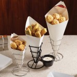 American Metalcraft SQFBCN10 10 oz. Square Cardboard Fry Cone - 100/Pack