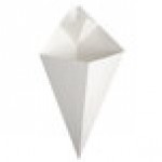 American Metalcraft SQFBCN10 10 oz. Square Cardboard Fry Cone - 100/Pack