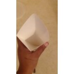 American Metalcraft SQFBCN10 10 oz. Square Cardboard Fry Cone - 100/Pack