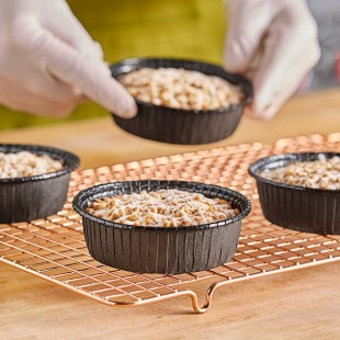 Solut 13810 8 oz. Take, Bake, and Show Oven Safe Black Round Rolled Rim Cup - 720/Case Solut 13810 8 oz. Take, Bake, and Show Oven Safe Black Round Rolled Rim Cup - 720/Case
